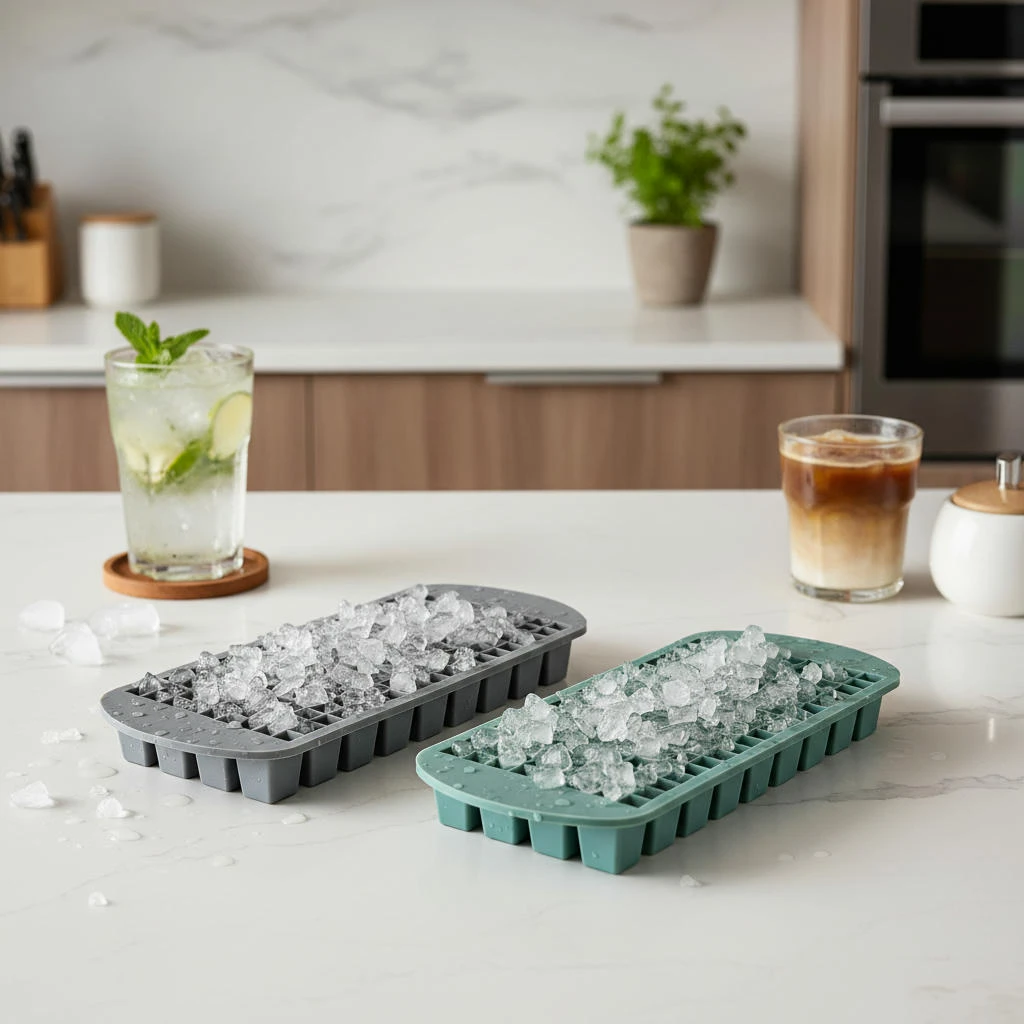 Eiswürfelform für Crushed Ice Silikon 24x12x1 cm 9007218  color Svart