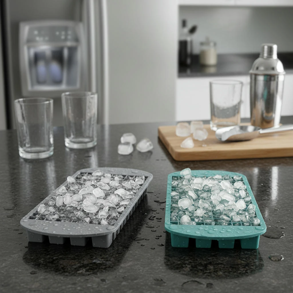 Eiswürfelform für Crushed Ice Silikon 24x12x1 cm 9007218  color Svart