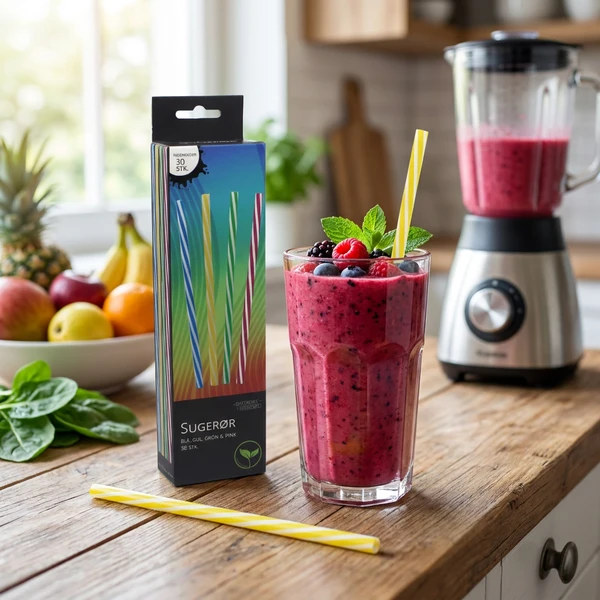 Smoothie-Trinkhalme Bunt Wiederverwendbarer Kunststoff 30 Stk. 4200199  color Svart