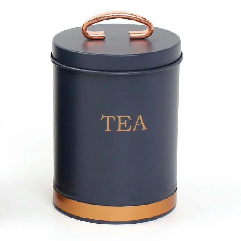 Teedose aus Metall Blau/Gold 11x15 cm 2400052  color Svart