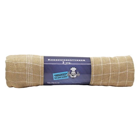 Geschirrtücher Beige 3er-Pack 50 x 70 cm 4020356  color Svart