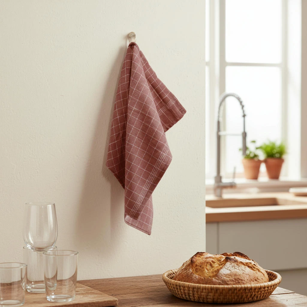 Geschirrtuch Rostrot 3er-Pack 50 x 70 cm 4020361  color Svart