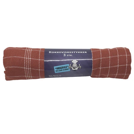 Geschirrtuch Rostrot 3er-Pack 50 x 70 cm 4020361  color Svart