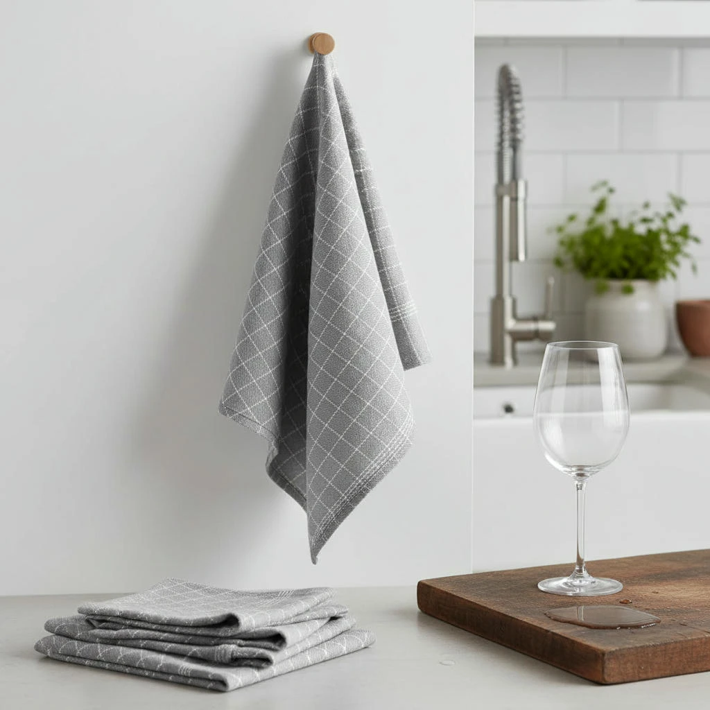 Geschirrtücher Hellgrau 50x70 cm 3er-Pack 4020377  color Svart
