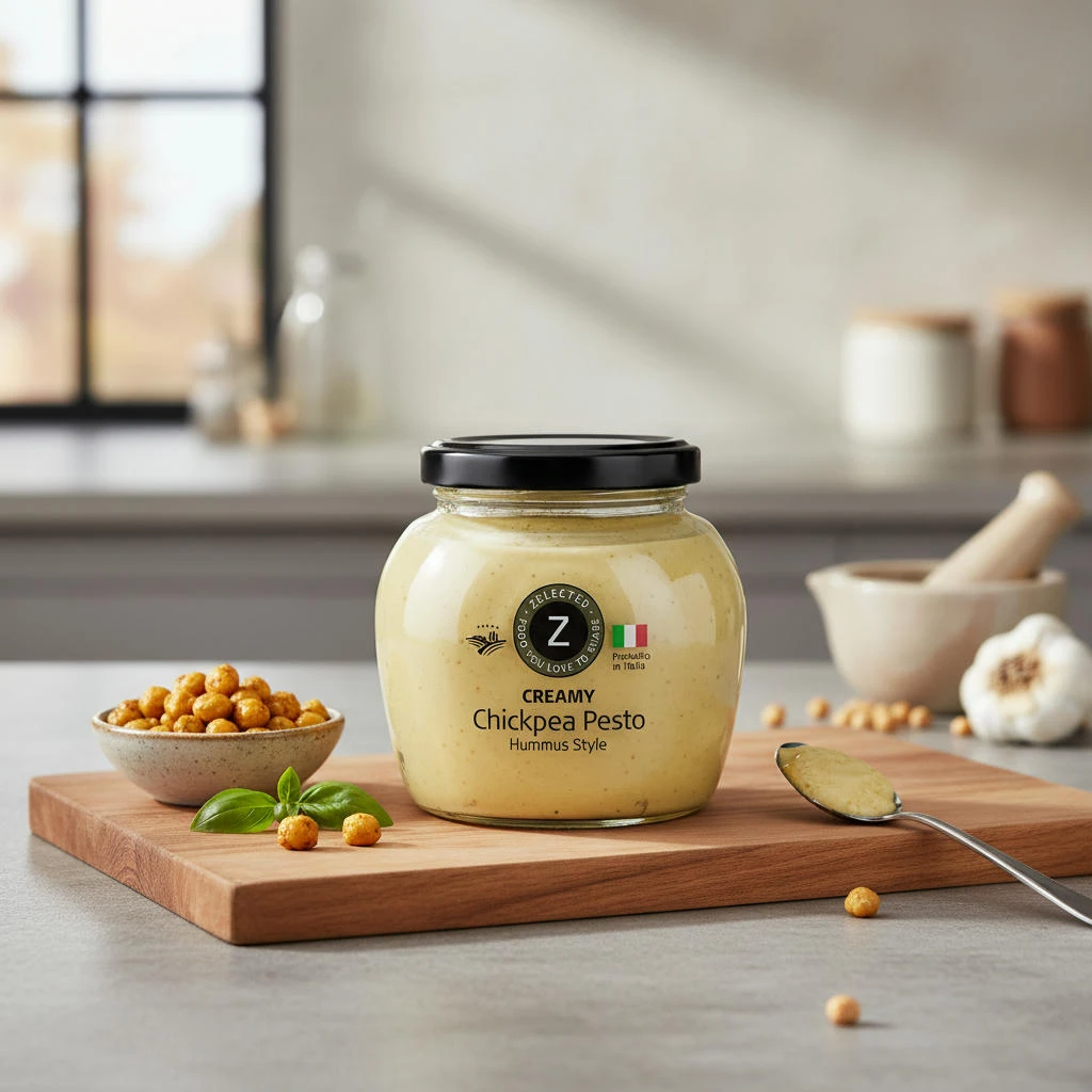Zelected Cremiges Kichererbsen-Pesto 190g 11441  color Svart