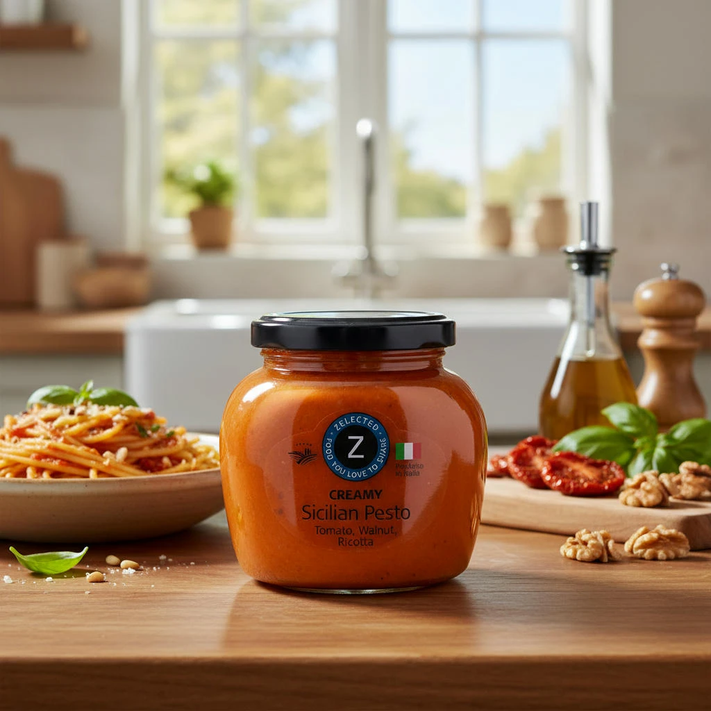 Cremiges Sizilianisches Pesto 190g Zelected 11443  color Svart