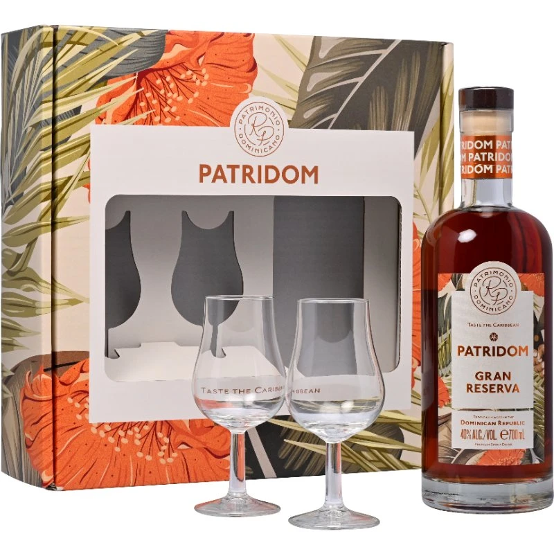 Gaveæske Patridom Grav Reserve m 2 glas FL 70 RP140  color Svart