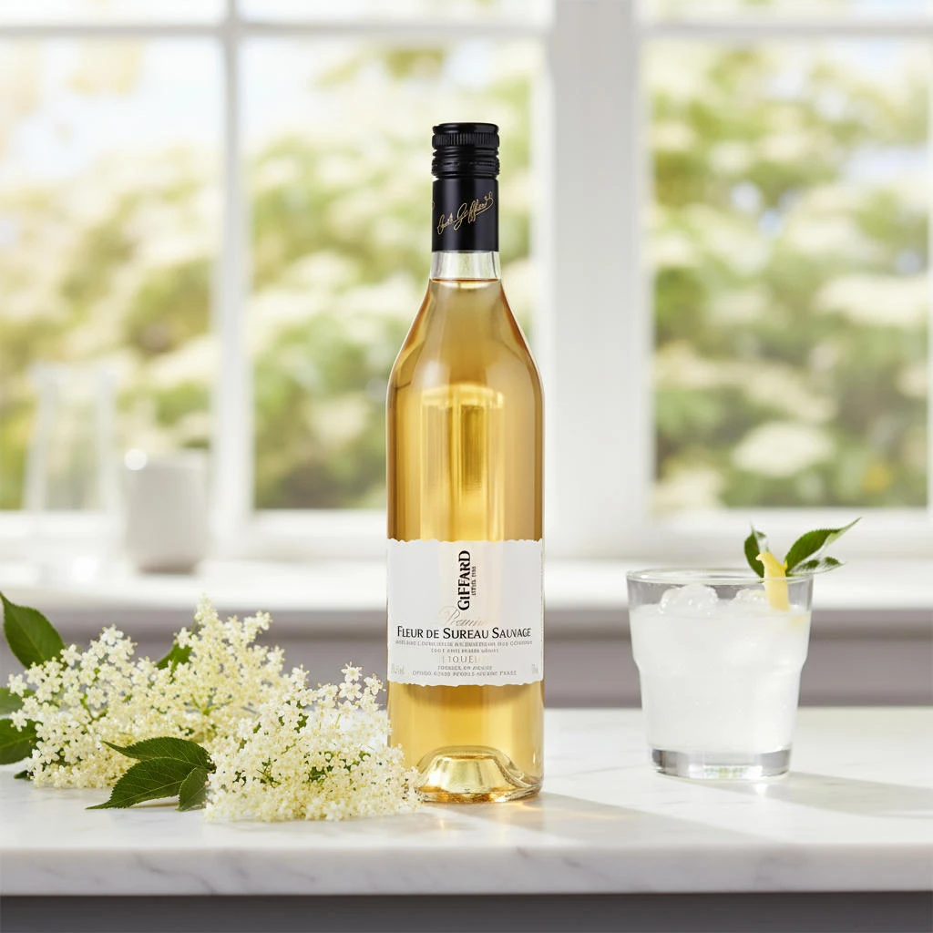 Giffard Wild Elderflower Premium Holunderblütenlikör 70 cl 09-1004726  color Svart