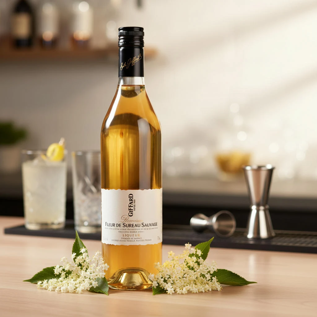 Giffard Wild Elderflower Premium Holunderblütenlikör 70 cl 09-1004726  color Svart