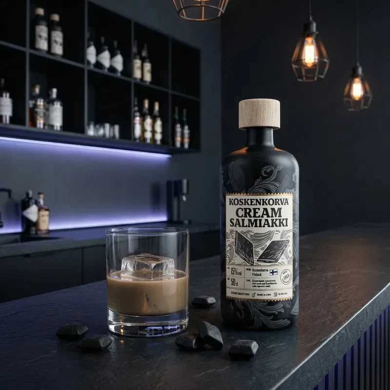 Koskenkorva Creme Likör Salmiak Lakritz 50 cl 1043254  color Svart