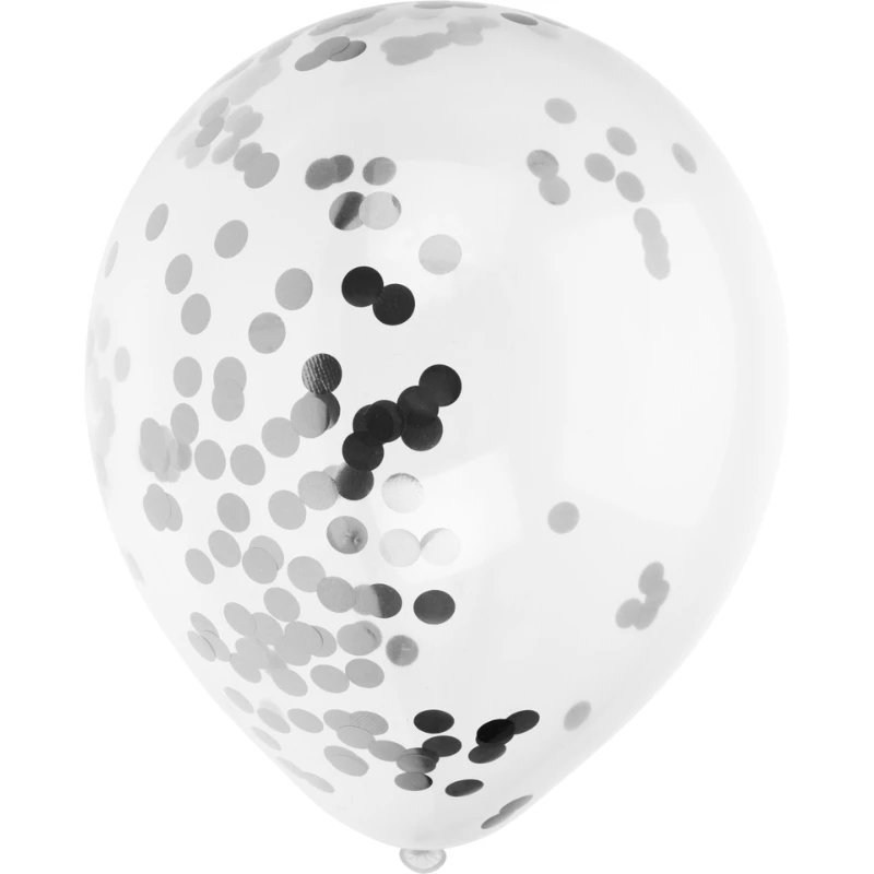 Luftballons mit silbernem Konfetti – 8 Stk. PR2000090  color Svart