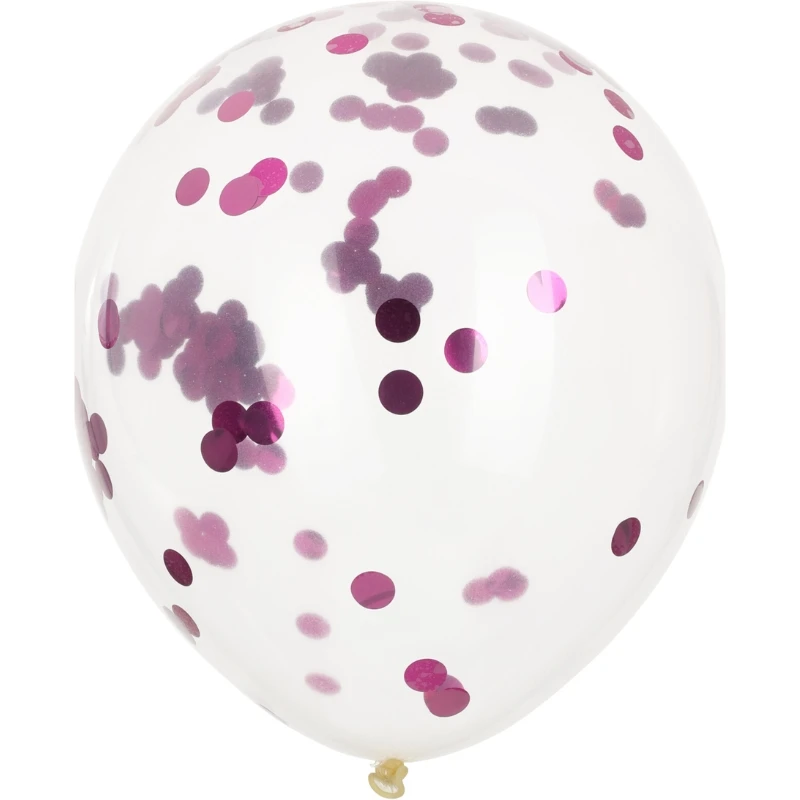 Konfetti-Luftballons – 8 Stück, Rosa PR2000100  color Svart