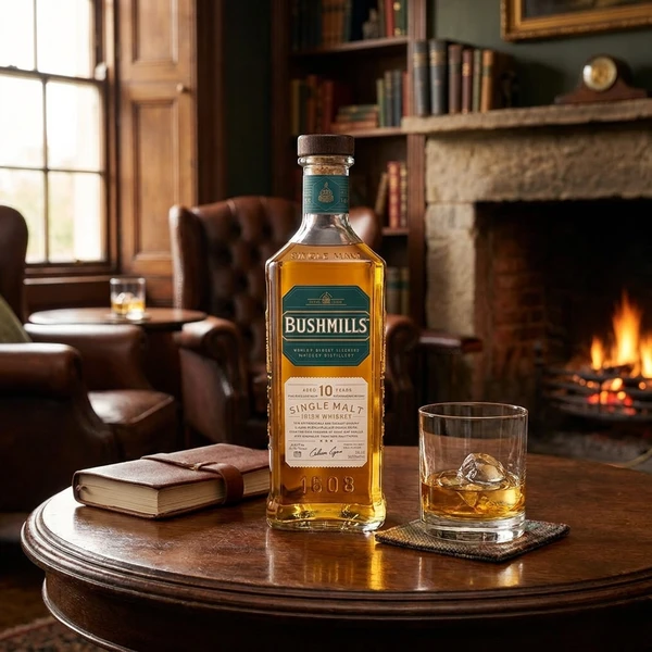 Bushmills 10 YO Irish Single Malt 70 cl 207550  color Svart