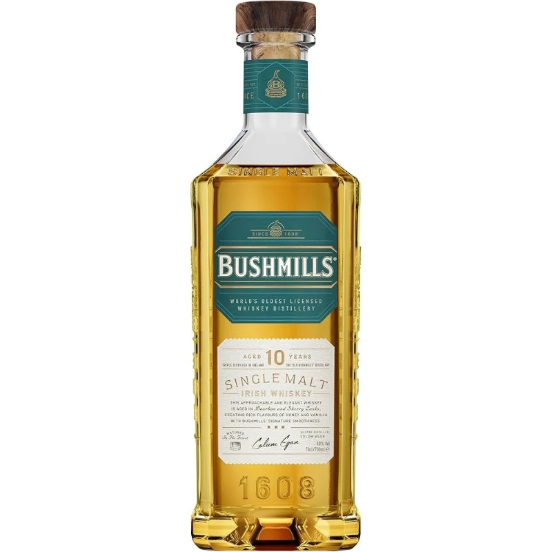 Bushmills 10 YO Irish Single Malt 70 cl 207550  color Svart