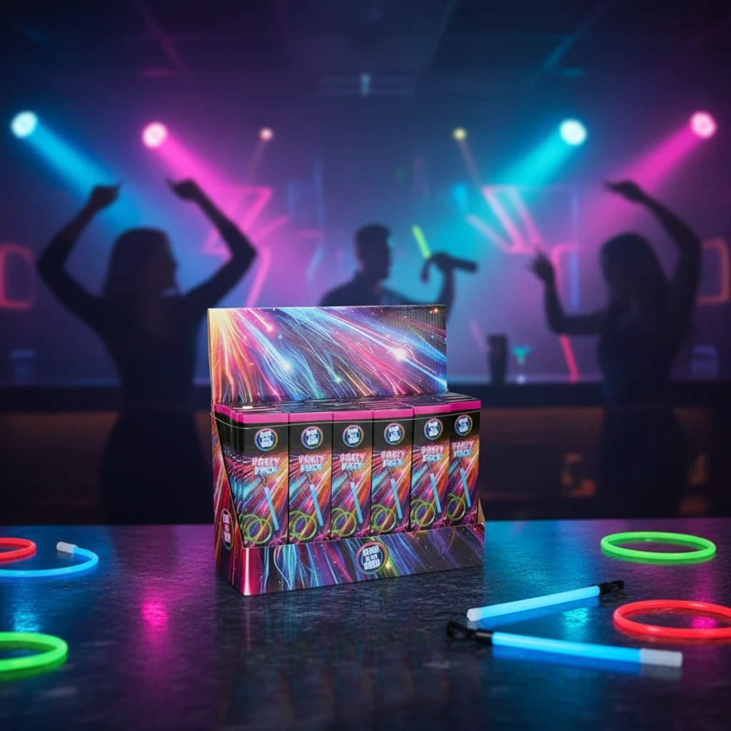 Knicklichter Party-Set mit Leuchtstäben und Zubehör DL8000090  color Svart