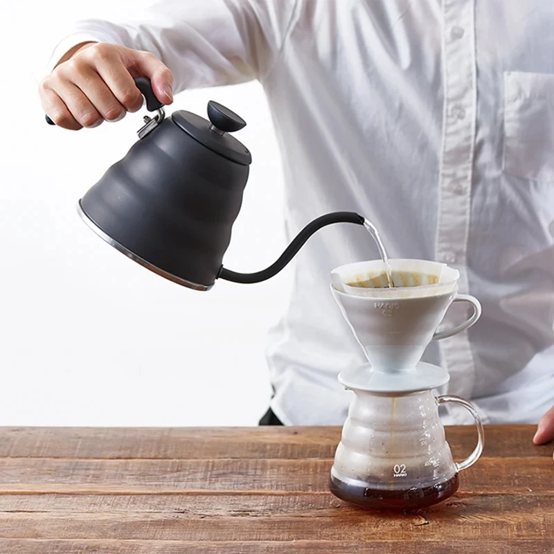 V60 Drip Kettle "Buono" Mattschwarz 800ml - Hario VKBR-120-MB  color Svart