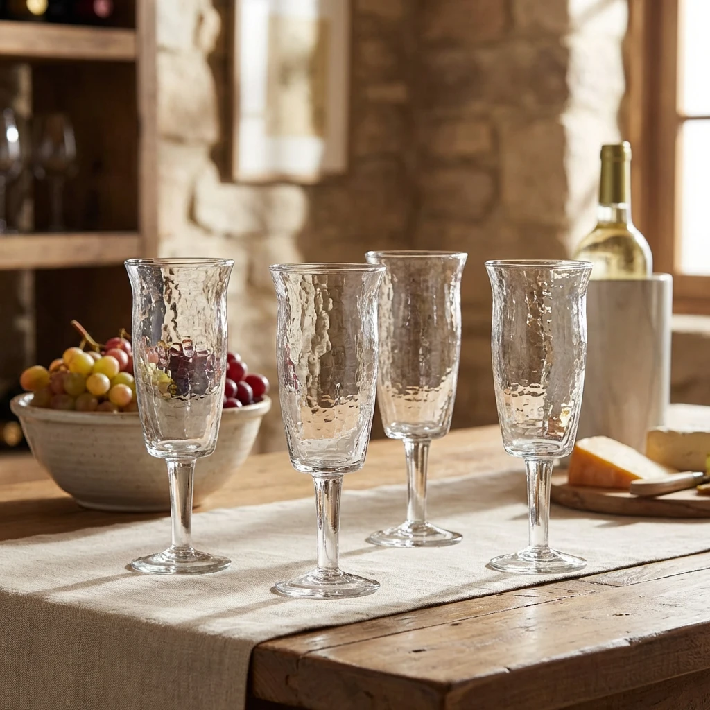 Asha Weingläser, Klar, Recyceltes Glas, 4er-Set 82068389  color Helder