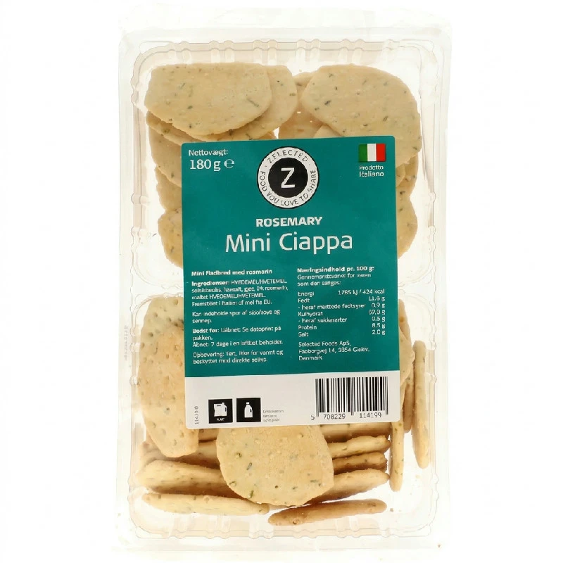 Mini Ciappa mit Rosmarin 180g Zelected 11419  color Svart