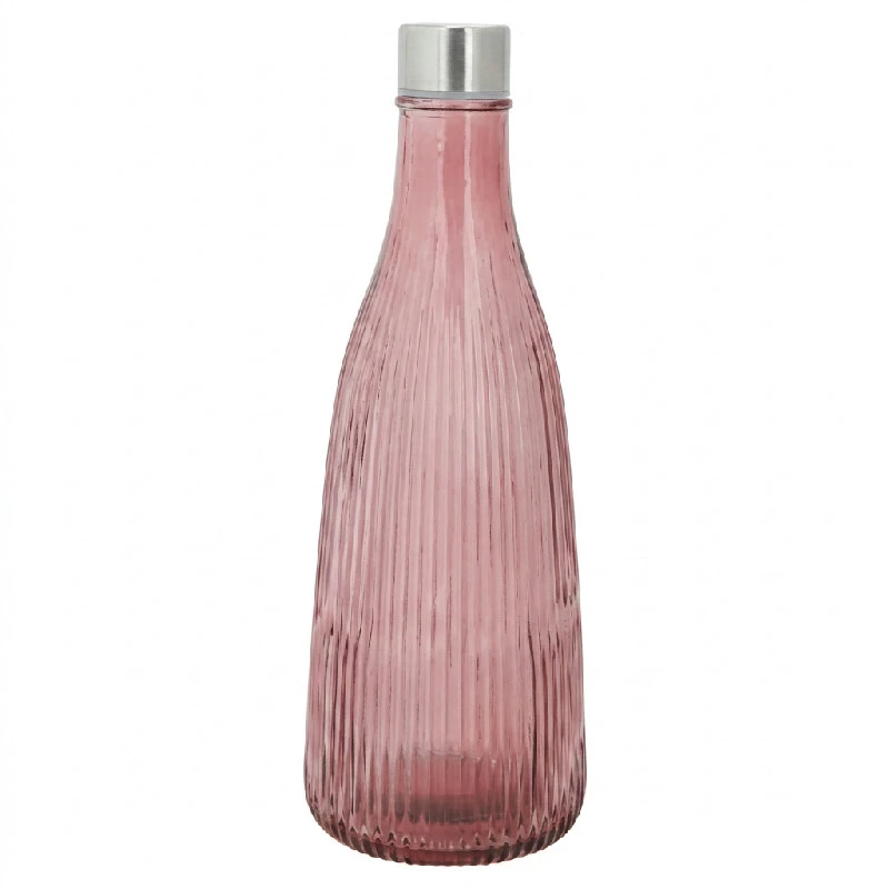 Wasserflasche mit Deckel Glas 1L Bordeaux H28cm 5415005  color Svart
