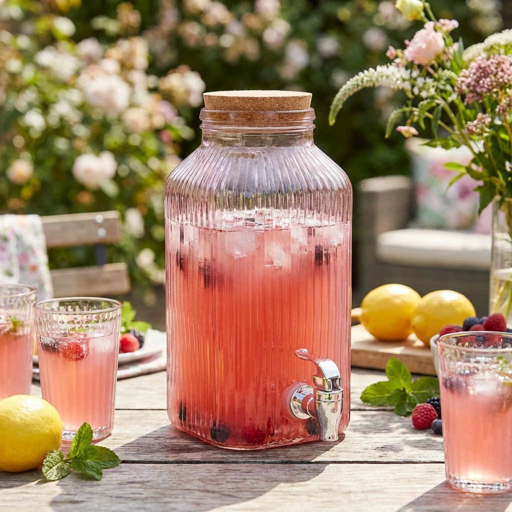 Getränkespender Glas Rosa 3,35L 5426006  color Svart