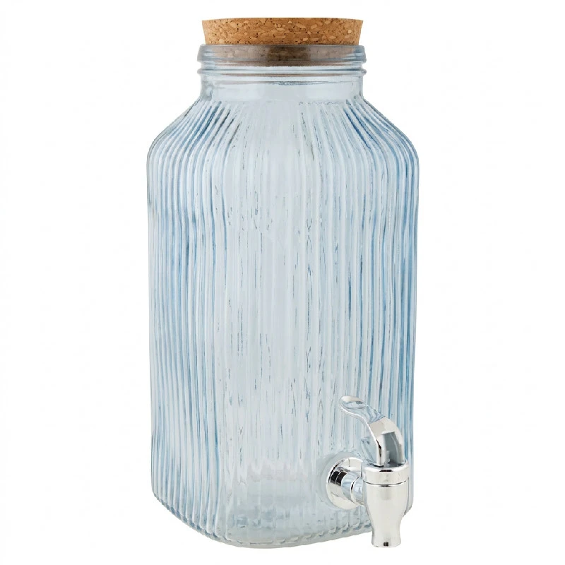 Getränkespender Glas Blau 3,35L 5426005 by COSY & TRENDY color Svart
