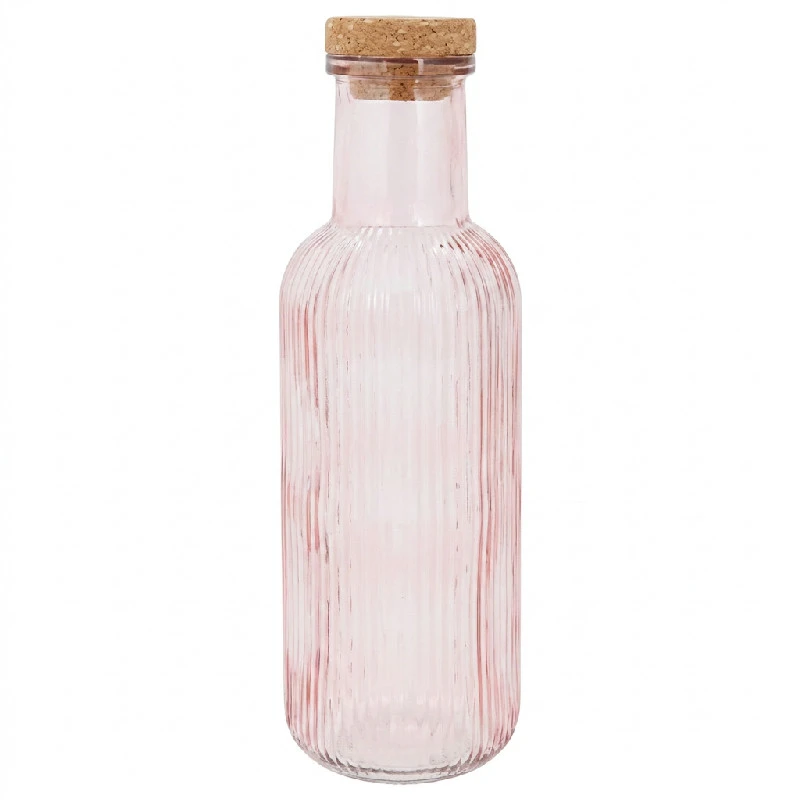 Karaffe mit Stopfen Pink Glas 1L 5426002 by COSY & TRENDY color Svart