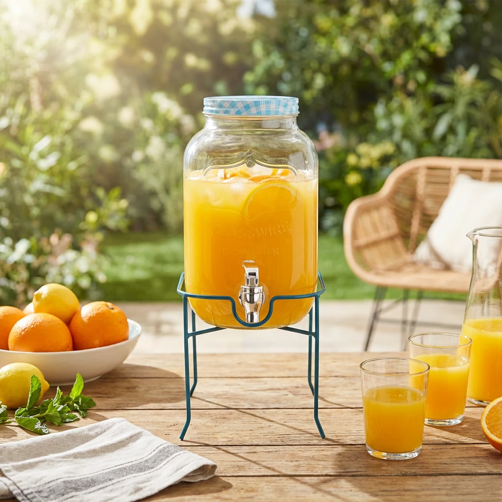 Getränkespender mit Fuß 4,5L Glas 2017020268 by COSY & TRENDY color Svart