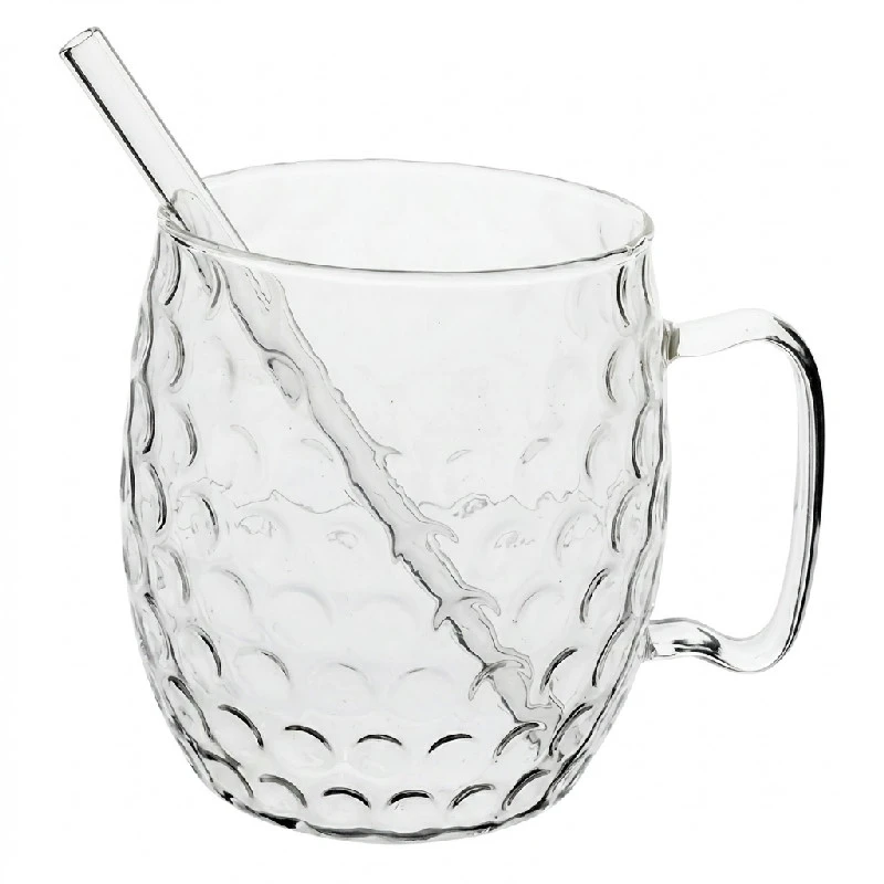 Moscow Mule Gläser 2er-Set inkl. Trinkhalme Borosilikatglas 5657006  color Svart
