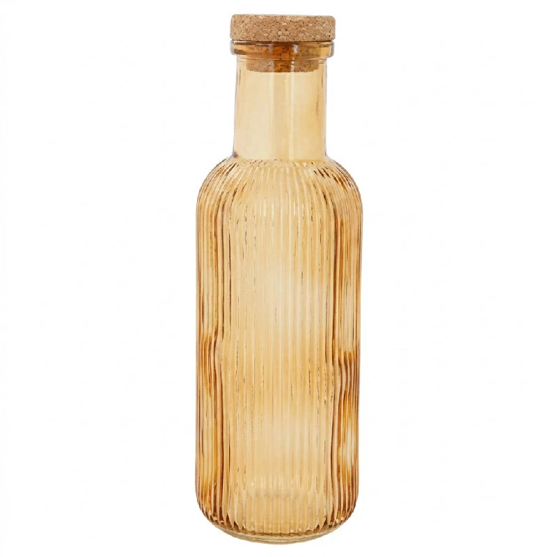 Glasflasche mit Korken Ocker 1L Ø8,7x27,8cm 5426004  color Svart