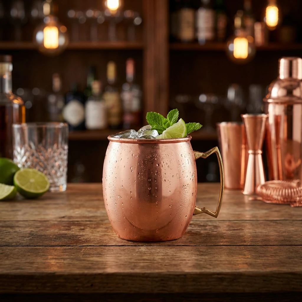 Moscow Mule Becher Kupfer 45cl 8,5x10cm 1270KOP by COSY & TRENDY color Svart
