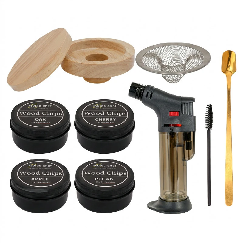 Cocktail & Whiskey Smoker Set mit Brenner und Räucherchips 2527296 by COSY & TRENDY color Svart