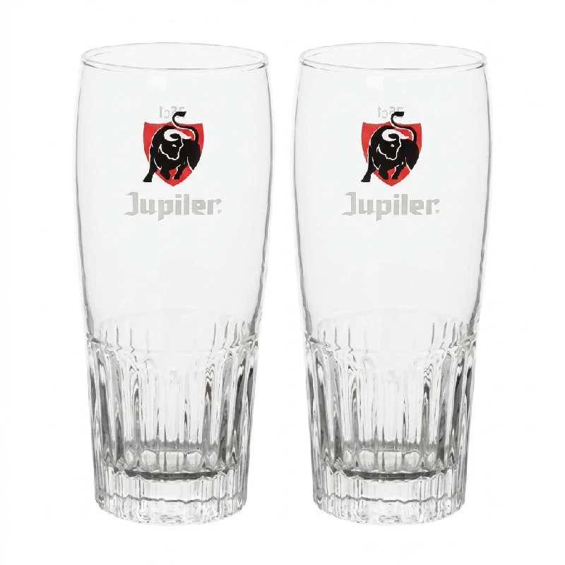 Jupiler Biergläser 25 cl 2 Stück in Geschenkbox 220143 by BELGIAN BEER GLASSES color Svart