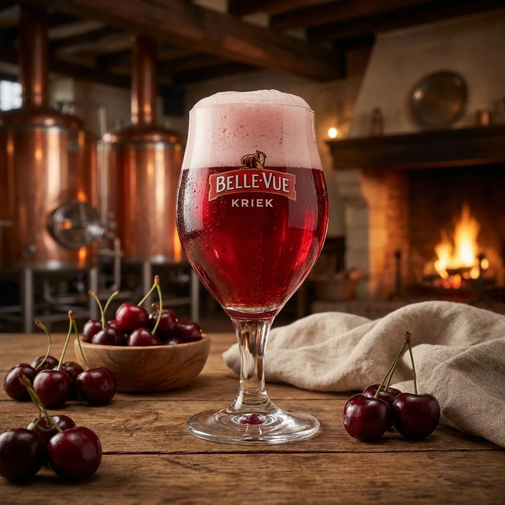 Kriek Bierglas 25 cl in Geschenkbox 220112A by BELGIAN BEER GLASSES color Svart