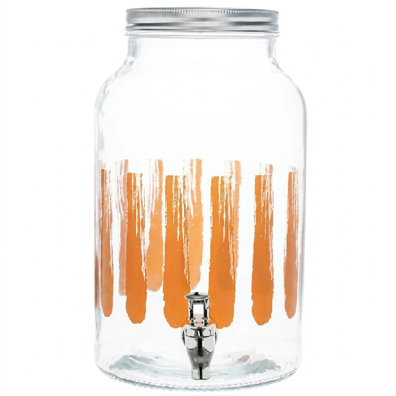 Getränkespender Glas Orange 6L Ø17,8x30,4cm 494707 by COSY & TRENDY color Svart