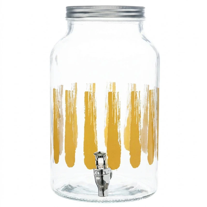 Getränkespender Glas Gelb 6L 494708 by COSY & TRENDY color Svart