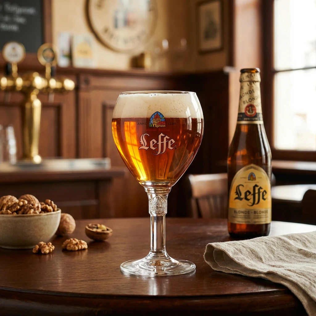 Leffe Bierglas 33 cl in Geschenkbox 220123 by BELGIAN BEER GLASSES color Svart