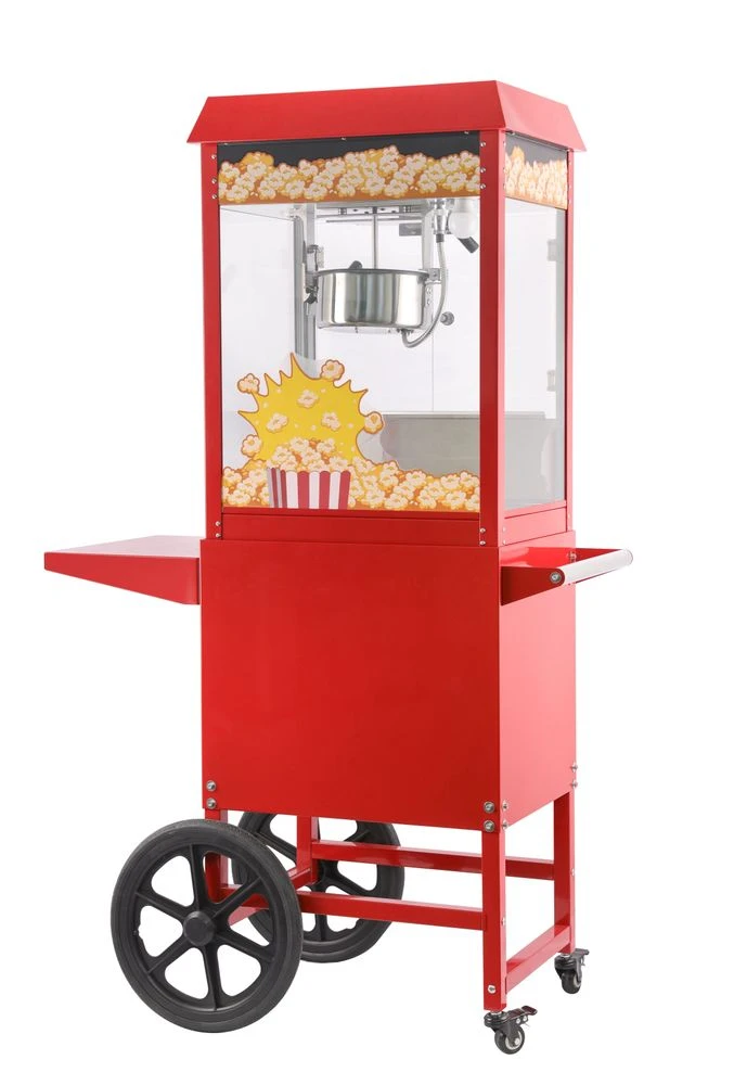 Hendi Popcornmaschine mit Wagen Rot Metall/Glas 282830 by Hendi color Svart