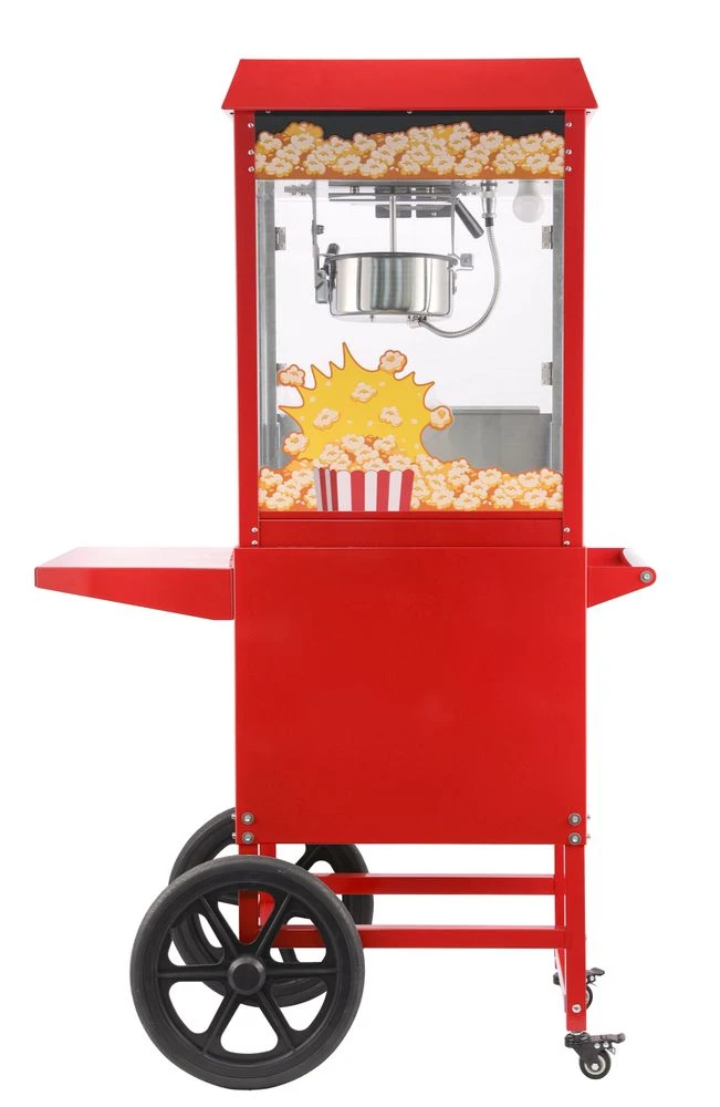 Hendi Popcornmaschine mit Wagen Rot Metall/Glas 282830 by Hendi color Svart