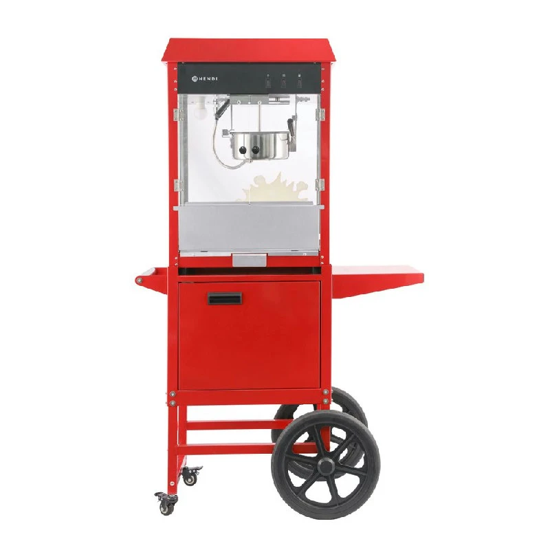 Hendi Popcornmaschine mit Wagen Rot Metall/Glas 282830 by Hendi color Svart