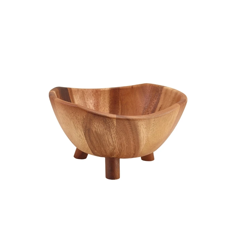 GenWare Akazienholz Dreibein-Schale 25 cm WTBWL25 by Genware color Svart
