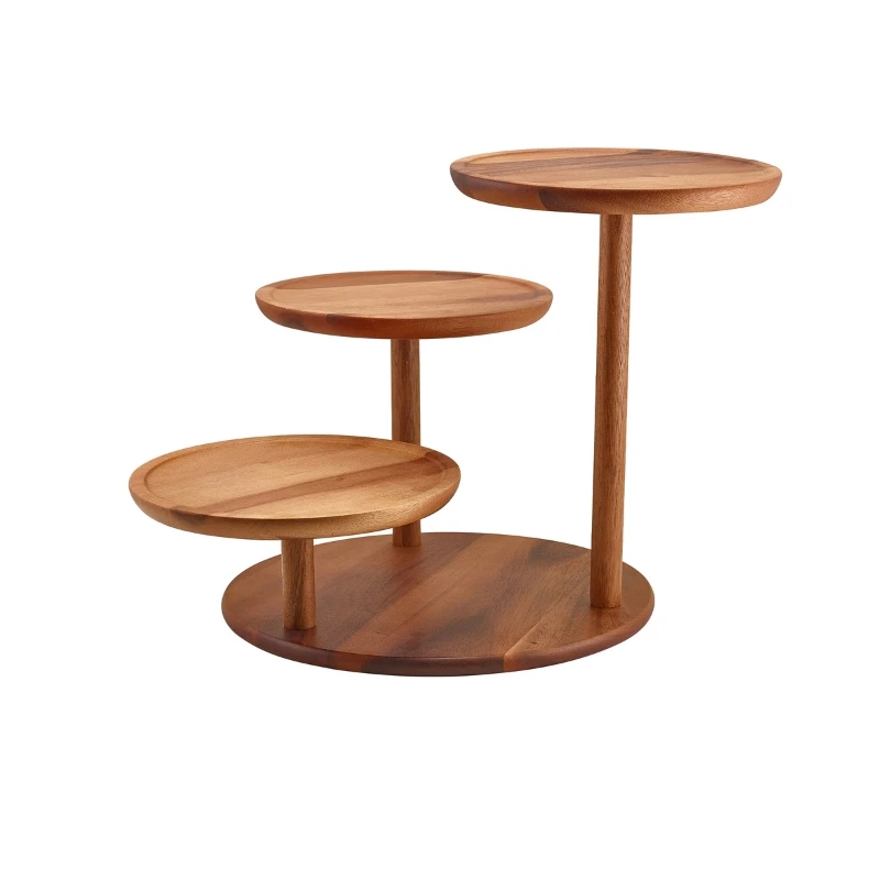 GenWare 3-stufige Buffet-Erhöhung aus Akazienholz RSR-WDP3 by Genware color Svart