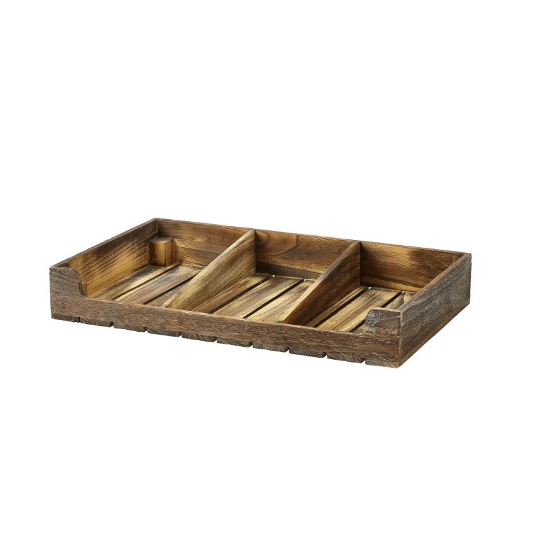 Rustikale Holz-Displaykiste GN 1/1 TR538 by Genware color Svart