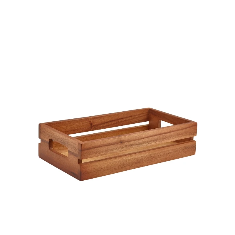 GenWare Akazienholz flache Box / Buffeterhöhung GN 1/3 RSR-WL3218 by Genware color Svart