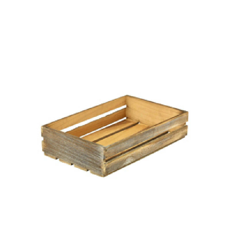 Genware Dark Rustic Holzkiste 35 x 23 x 8 cm TR225 by Genware color Svart