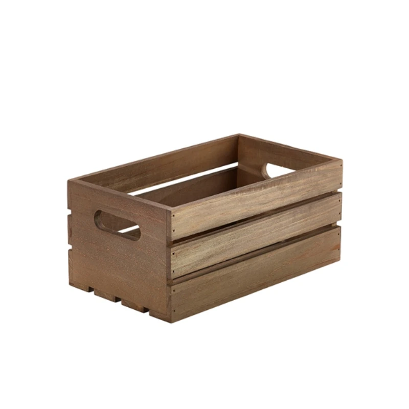 Genware Dark Rustic Holzkiste 27 x 16 x 12 cm WDC-2716D by Genware color Svart