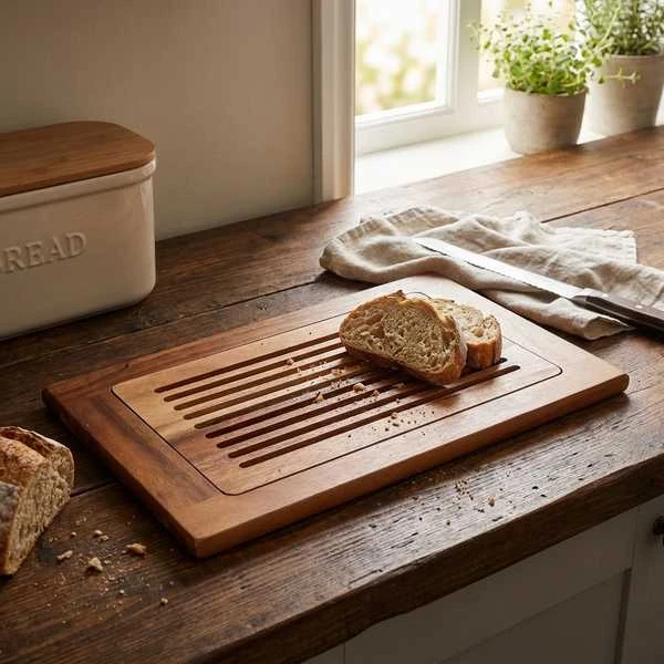 Acacia Wood Lamellen-Schneidebrett GN 1/1 WCB5332 by Genware color Svart