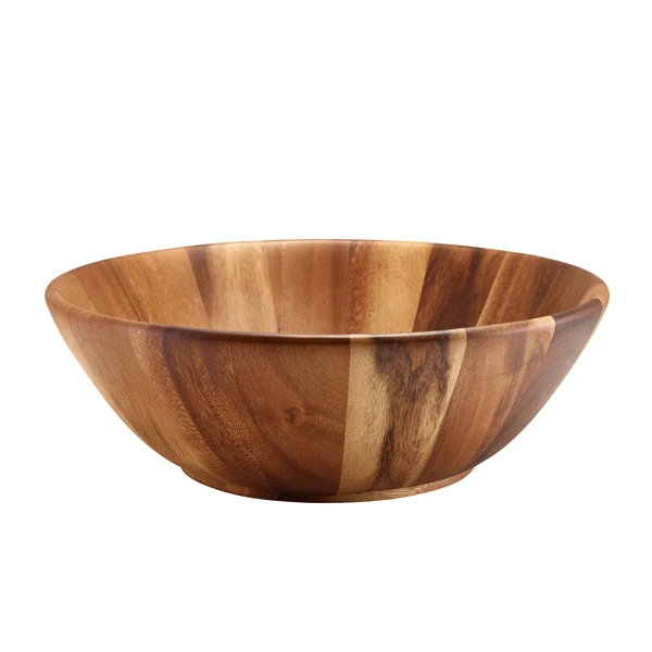 GenWare Acacia Wood Schale 36 cm Durchmesser x 12 cm WBWL3612 by Genware color Svart