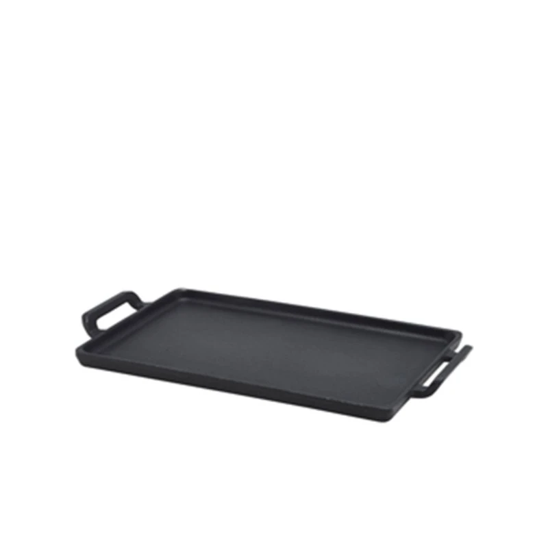 GenWare Cast Iron Rechteckige Servierplatte 25 x 15,5 cm C2515 by Genware color Svart
