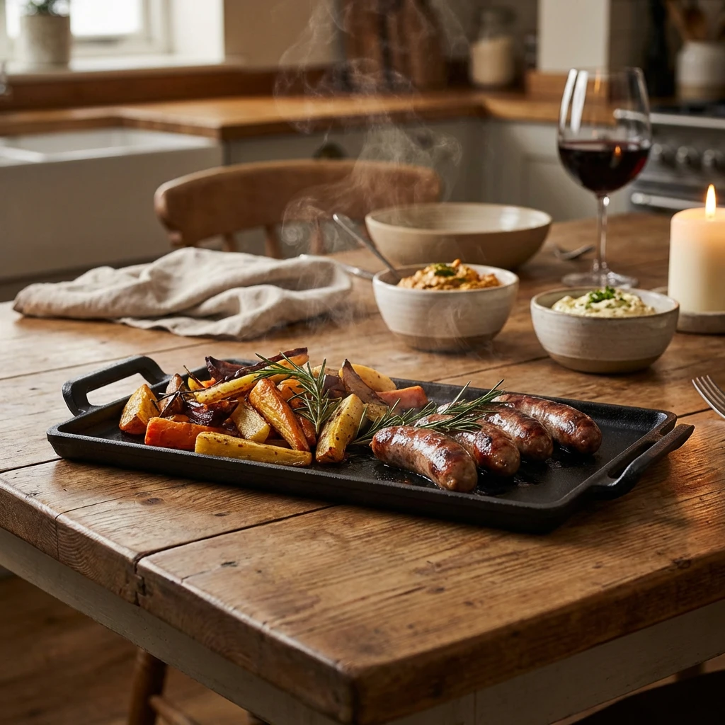 GenWare Cast Iron Rechteckige Servierplatte 25 x 15,5 cm C2515 by Genware color Svart