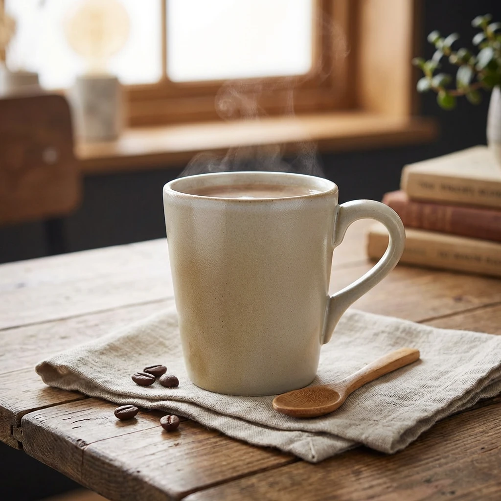 Antigo Stoneware Barley Becher 32 cl/11,25 oz MUG-ABR32 by Genware color Svart